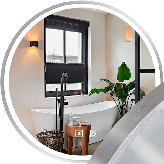 Rea HOM-06549 Rund LED 50x50cm Silber