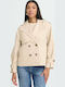 Women's Beige Gabardine Oversized