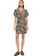 Pink Label Women's Beachwear Caftan Yellow Leopard