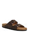 Leather Men's Sandals in Brown Colour