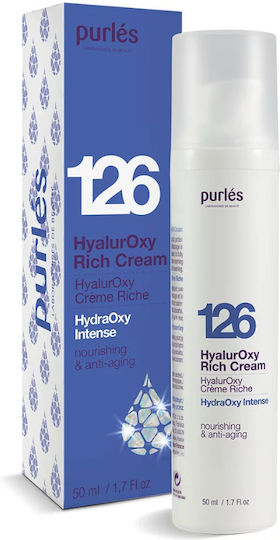 Purlés Cremă de Față Rich 24h pentru Hidratare, Anti-îmbătrânire și Reconstrucție cu Acid Hialuronic și Colagen 50ml