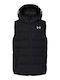 Waterproof Kids Sports Sleeveless Windproof Jacket with Hood Black