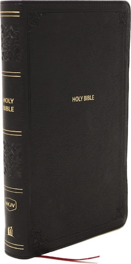 Nkjv Giant Print End-of-verse Reference Bible, Black Leathersoft, Red Letter, Comfort Print - Thomas Nelson Publishers - Leather / Fine Binding
