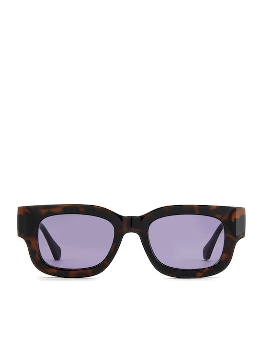 Prive Revaux Unisex Sunglasses with Brown Tartaruga Horn-Rimmed Frame and Purple Lens PR3006/G/S-086U1