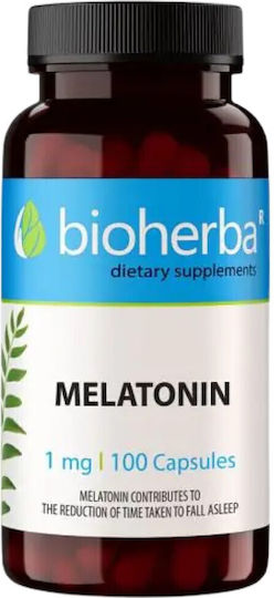 Bioherba Мелатонин 1mg Добавка за Сън 100 Капсули