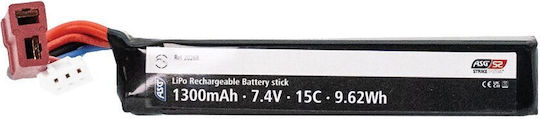 Asg Verschiedene Ersatzteile für Waffen Batterien Wiederaufladbare Soft 7,4v 1300 Mah Li-po Single Stick 15c Tp