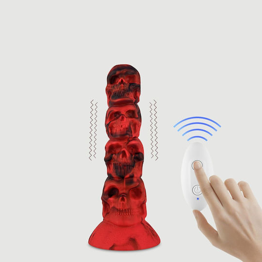 Realistischer Vibrator mit Fernbedienung Rot