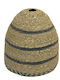 Wicker Lamp Shade Beige Black Oval Stripes Diameter 5/32x32cm 5 Pieces Per Box