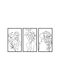 Pakketo Decorative Silhouette With Pakooworld Black Made of Metal 50x1.5x30cm 3 Pieces
