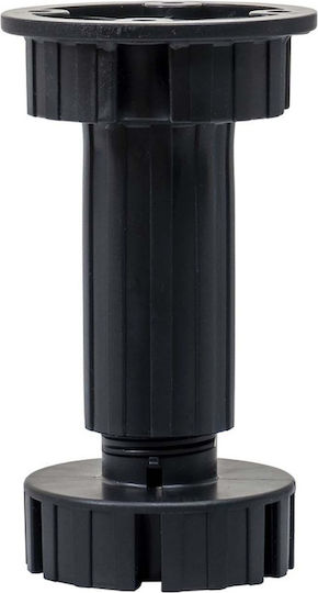Picior de Mobilier din Plastic cu Reglaj Potrivit pentru Dulap / Șifonier 11.5cm Negru