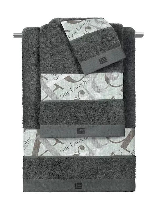 Guy Laroche Πετσέτα Χεριών Anthracite Βάρους 500gr/m²