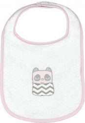 Baby Star Friends Baby Bib Fabric with Hoop & Loop Fastener Pink 4483R