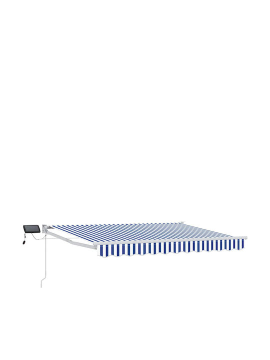 vidaXL Cort Terasă Cu LED Albastru 2.5x2m