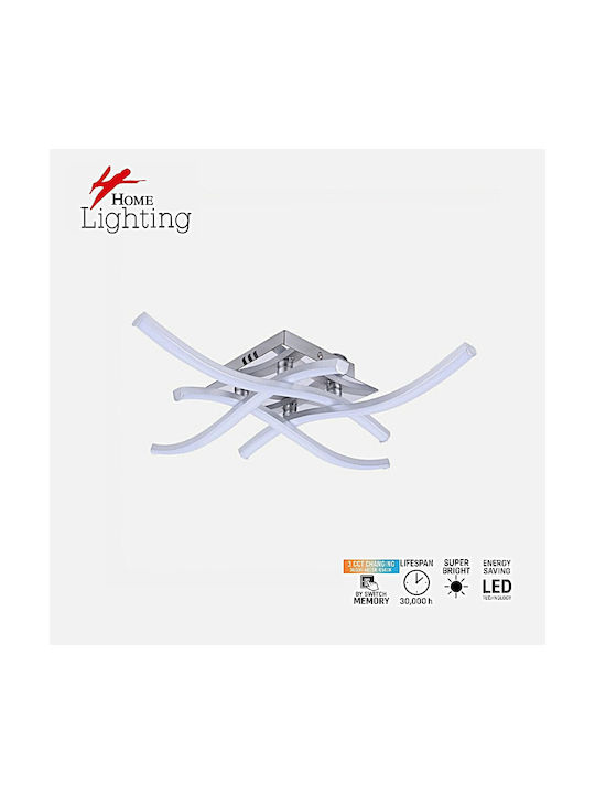 Home Lighting Cosima Πλαφονιέρα Οροφής 45εκ. με Ενσωματωμένο LED