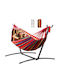 Fabric Hammock with Stand Multicolour 265x100x95cm