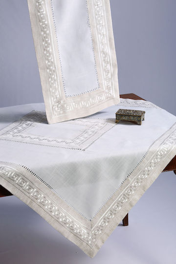 Silk Fashion Tablecloth Rotunda 17056 Sand Ø170cm
