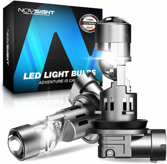 NovSight Car and Motorcycle Lamp H11 Canbus LED 6500K Cold White 12V 60W