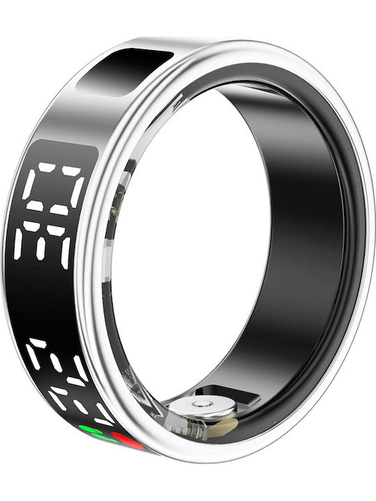 Avizar Saturn Смарт Пръстен 18.1mm с Пулсомер Сребрист