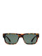 Prive Revaux Unisex Sunglasses with Brown Tartaruga Horn-Rimmed Frame and Green Lens PR3013/G/S PHW/QT