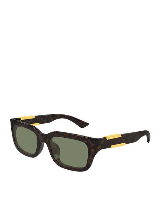 Bottega Veneta Unisex Sunglasses with Green Hor...