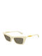 Bottega Veneta Unisex Sunglasses with Beige Horn-Rimmed Frame and Beige Lenses