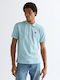 Polo Bluza Tricou Cu Mânecă Scurtă Albastru Deschis
