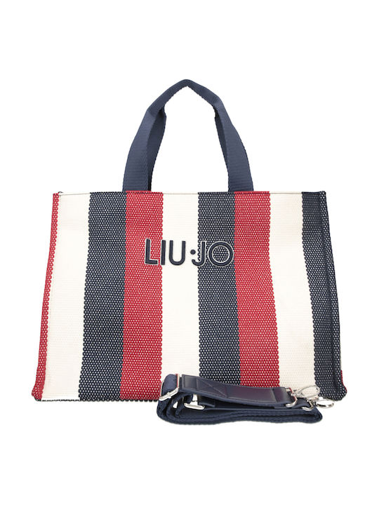 Stoff Damen Tote Tasche Blau