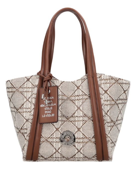 Vicky Knitted Women's Shopper Bag Beige