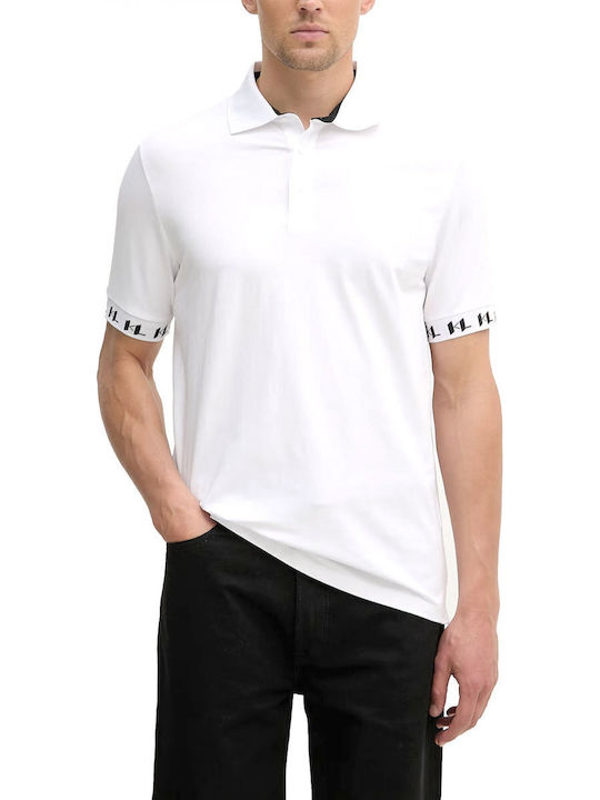 Karl Lagerfeld Short Sleeve Polo Shirt White