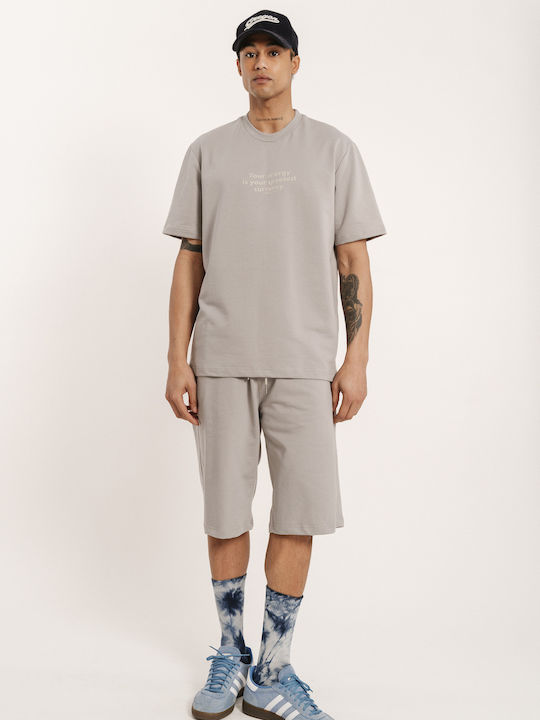 Edward Jeans T-shirt Gray Melange MP-N-TOP-S26-...