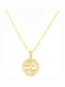 Ios Necklace From Gold Plated Silver With Zircon
