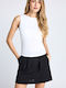 Women's Sleeveless White Blouse