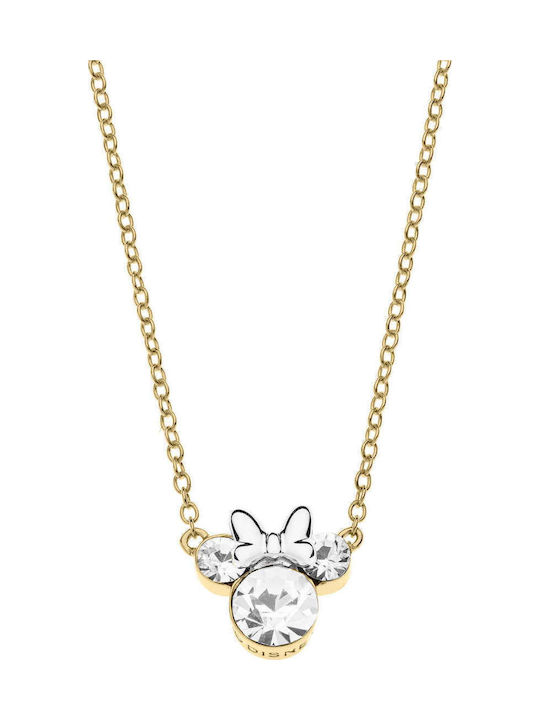 Disney Necklace From Gold Plated Silver With Zircon