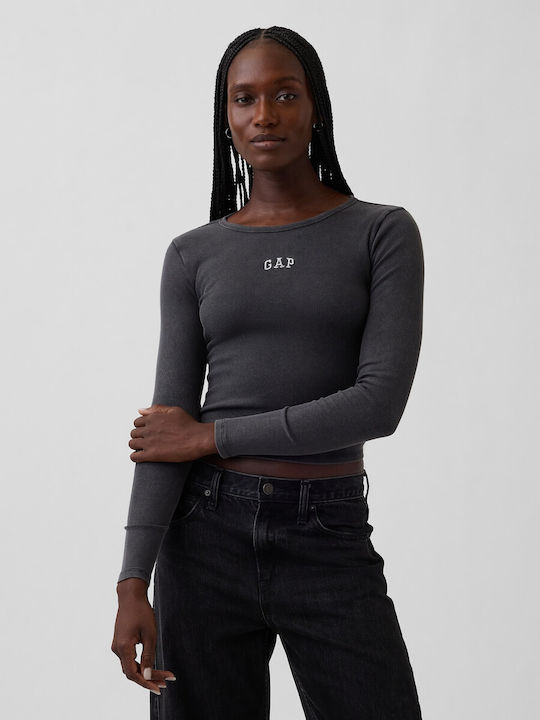 GAP Γυναικείο Crop Top Βαμβακερό Moonless Night