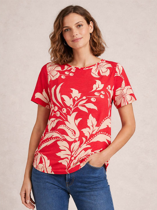 Jdy Women's Blouse with 3/4 Sleeve Red