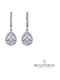 Velegrakis White Gold 9K Hoop Earrings with Stones