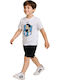 Kids Set with Shorts Summer 2 Pieces White