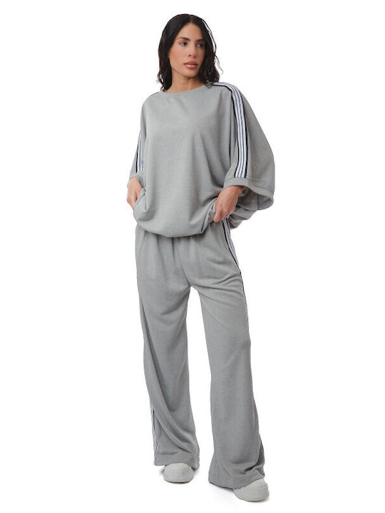 Graues Set Damenhose Bluse