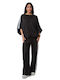 Black Set Palazzo Pants Blouse