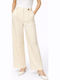 Women's Linen Pantaloons in Regular Fit Ecru SU-3560-26TR-ECRU