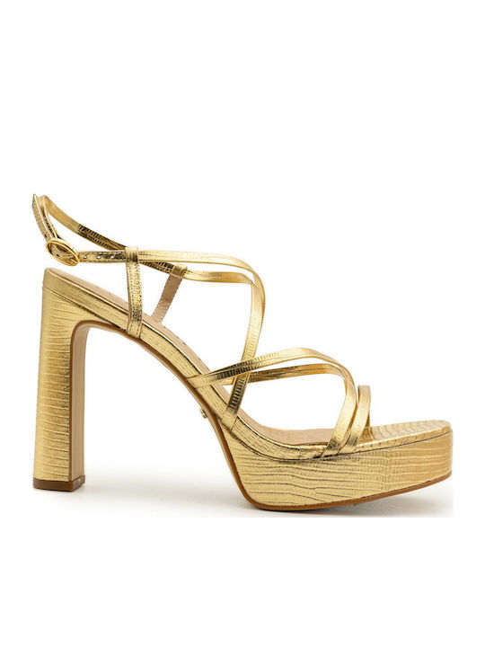 Werner Leather Sandals Gold