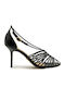 Damen Sandalen Schwarz Leder