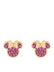 Disney Minnie Mouse Kids Stud Earrings with Stones Made of Steel