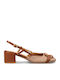 Heels with Chunky Medium Heel Brown
