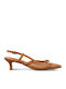 Heels with Thin Medium Heel Brown
