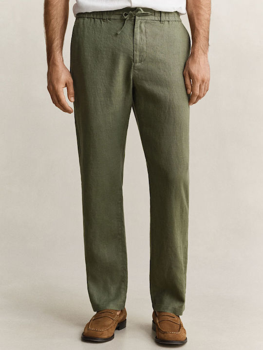 Gant Herren Hose Regular Fit Oliv