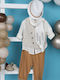 Bambolino Baptism Suit with Vest for Boy Red