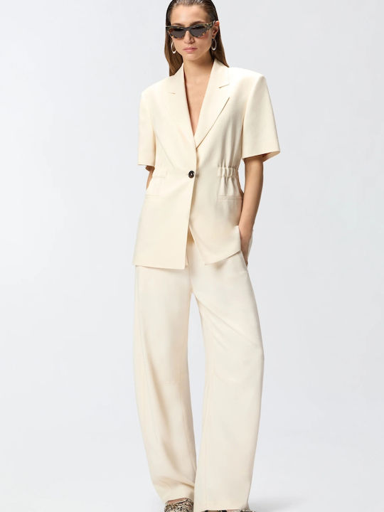 Pinko Kurzes Blazer für Damen Ecru