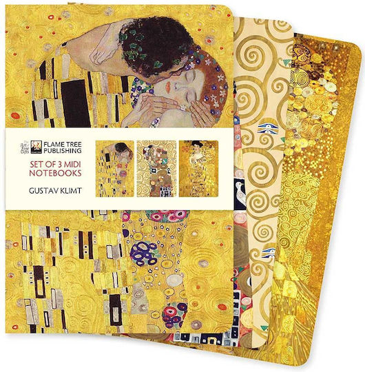 Flame Tree Set 3 Notebooks B6 mit Weißen Seiten (Verschiedene Designs)