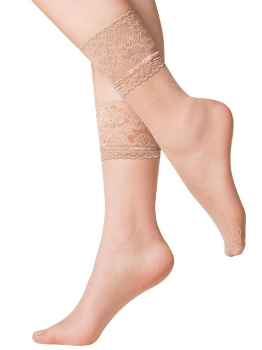 Gabriella Women's Socks Beige Caramel with Prin...
